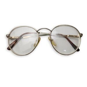 Vintage Perry Ellis Glasses Frames Silver Round Oval Women's Prescription